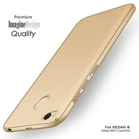 WOW Imagine All Sides Protection "360 Degree" Sleek Rubberised Matte Hard Case Back Cover For XIAOMI MI REDMI 4 ( MAY 2017 LAUNCH ) - Champagne Gold