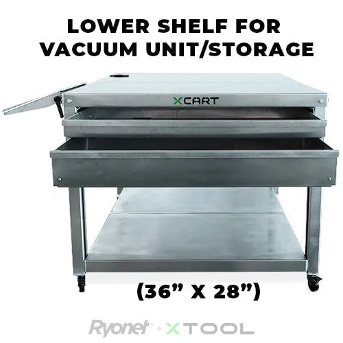 xCart Aluminum Large Heavy Duty Cart for xTool Laser and Engravers