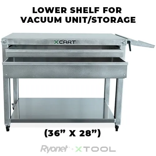 xCart Aluminum Small Heavy Duty Cart for xTool Laser and Engravers