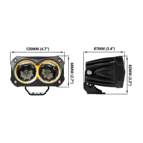XKGlow 2pc Spot Beam Offroad Cube Lights - 30 Watts 2 inches