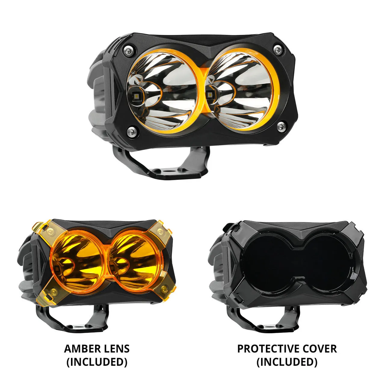 XKGlow 2pc Spot Beam Offroad Cube Lights - 30 Watts 2 inches