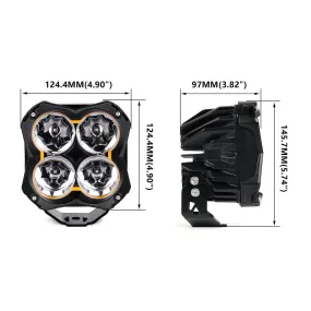 XKGlow Spot Beam Offroad Cube Lights - 48 Watts 5 inches 1pc or 2pc