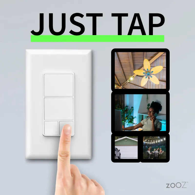 Zooz 800 Series Z-Wave Long Range Wall Remote ZEN37 800LR (Battery Powered)